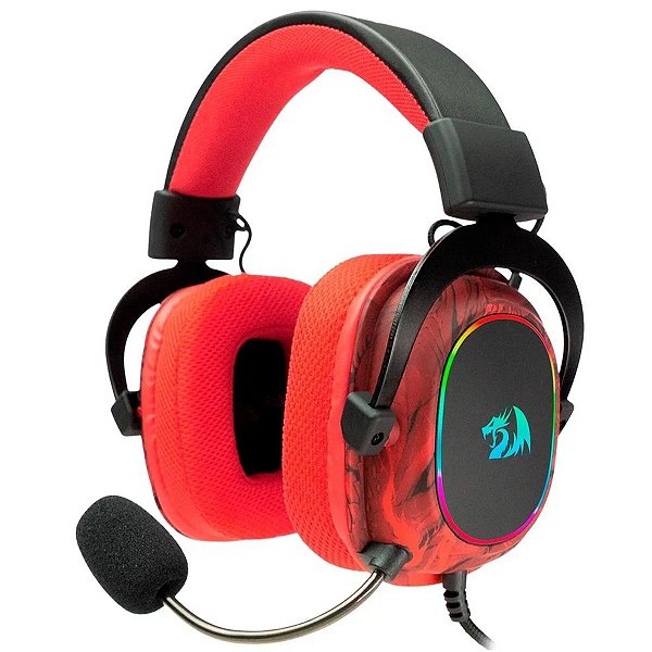 Headset Gamer Redragon Ryuji 7.1 Infernal Dragon Usb RGB
