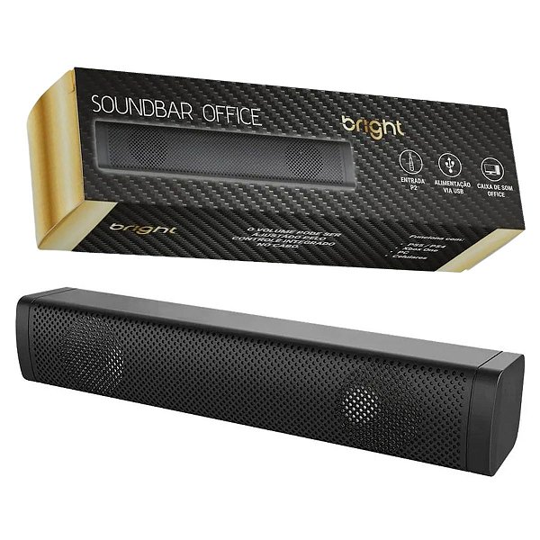 Caixa De Som Soundbar Office Cx005 6w Estéreo Bright Preto