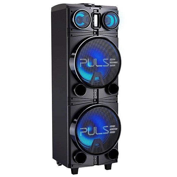 Caixa De Som Bluetooth Pulse Storm 2 10 Pol Led Rádio 1500w