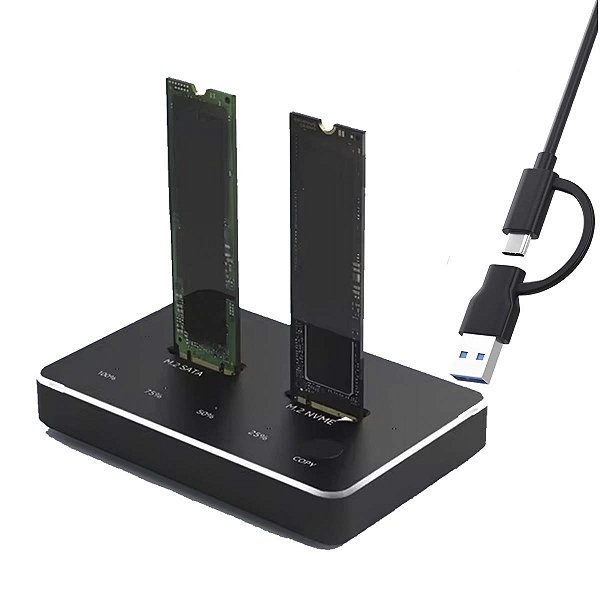 Docking Station Usb C Para M.2 Nvme E M.2 Ngff Sata 10 Gbps
