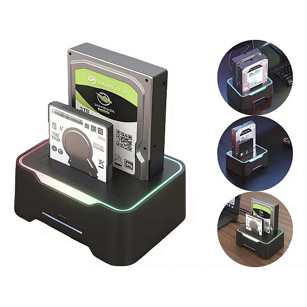 Dock Station Usb C Usb 3.1 Hd 3.5" 2,5 Ssd Sata 3 40Tb Clone