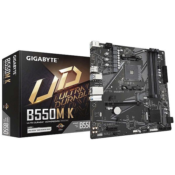 Placa Mae Gigabyte Am4 B550MK Dddr4 M.2 Usb 3.2 Hdmi Display