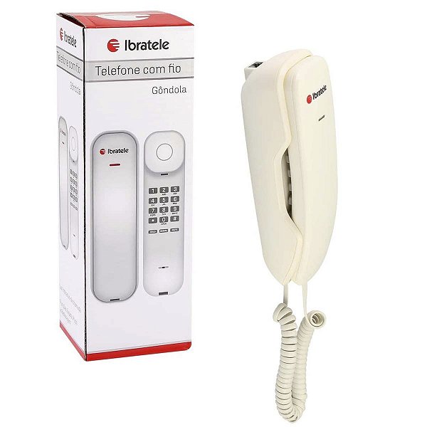 Telefone Ibratele Modelo Gondola Branco Led Ajuste Volume
