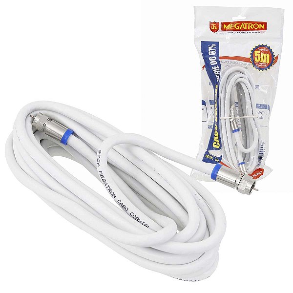 Cabo Coaxial Para Sky Net Antena Rg6 Rg06 5M Pronto Pra Uso