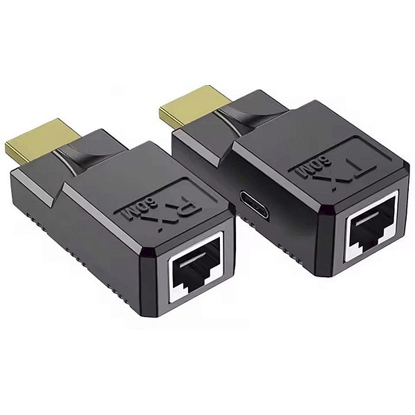 Extensor Hdmi 60 Metros 1 Cabo Rede Cat6/6a Full Hd Usb C