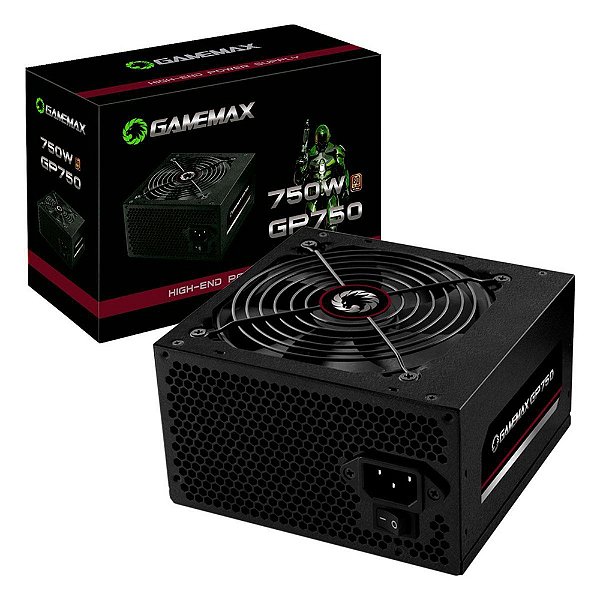 Fonte Gamemax ATX 750W 80 Plus Bronze PFC Ativo Preta