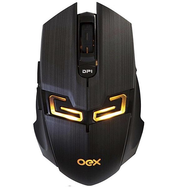 Mouse Gamer Led Laranja Killer 6 Botões Macro 4000 Dpi Oex