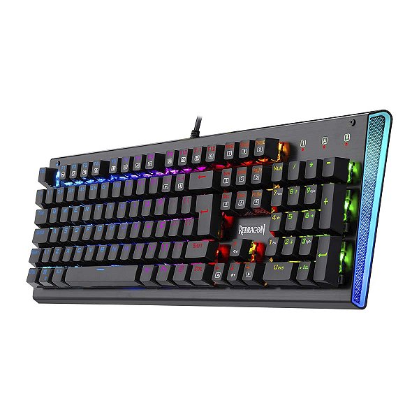 Teclado Mecanico Gamer Aryaman V2 Full Rgb Preto Switch Azul