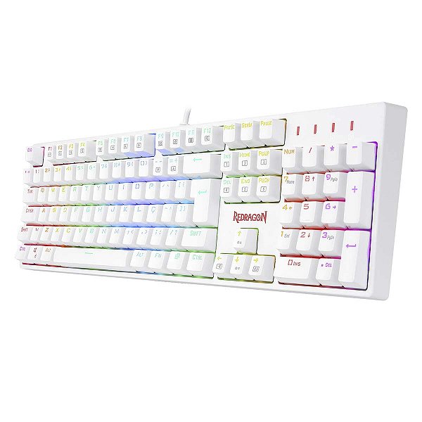 Teclado Gamer Redragon Surara Pro Rgb White Switch Optico Az