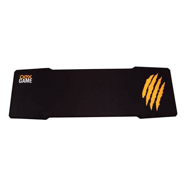 Mouse Pad Gamer Grande Hawk Mp308 Preto/Laranja 90X30 Oex