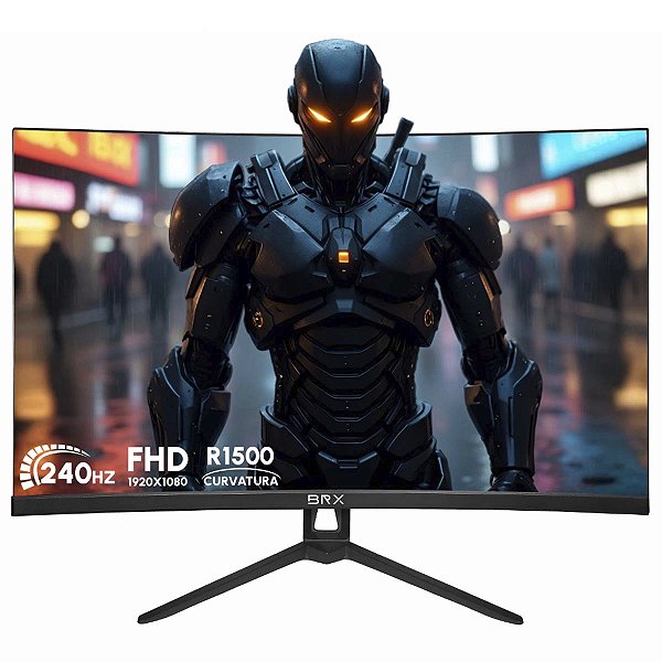 Monitor Gamer Led Brx 27'' Fhd 1080p 240Hz Hdmi/Dp Curvo Va