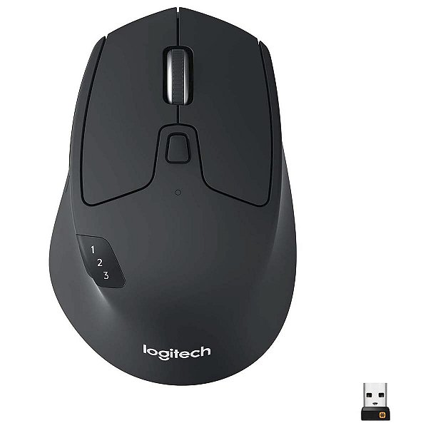 Mouse Logitech M720 Triathlon Sem fio Wifi E Bluetooth Preto