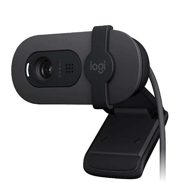 Webcam Logitech Brio 100 Full HD 1080p Plug and Play Grafite