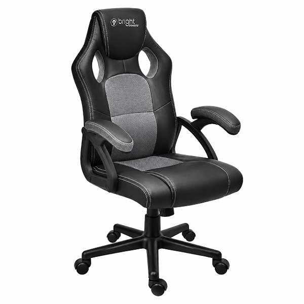 Cadeira Gamer Ergonômica Apoio Braços Ajustável Preta Bright
