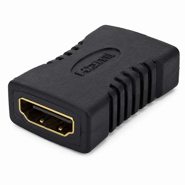 Emenda Hdmi Fêmea X Hdmi Fêmea Banhado A Ouro Hdmi 1.4