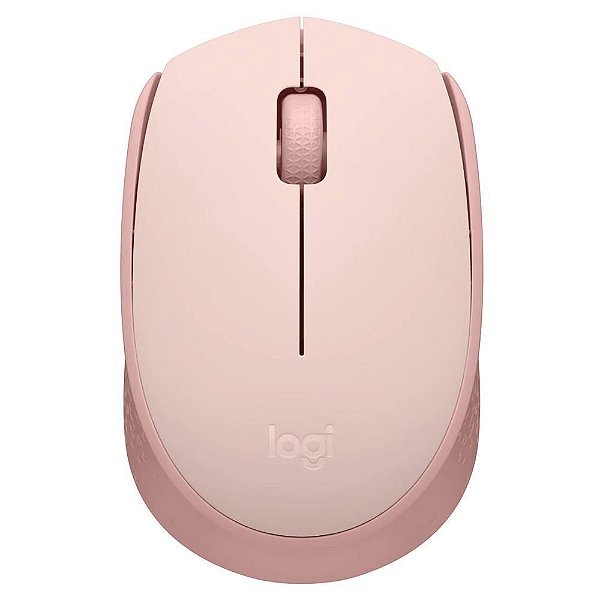 Mouse Sem Fio Logitech M170 Ambidestro 1000 Dpi Usb Rosa