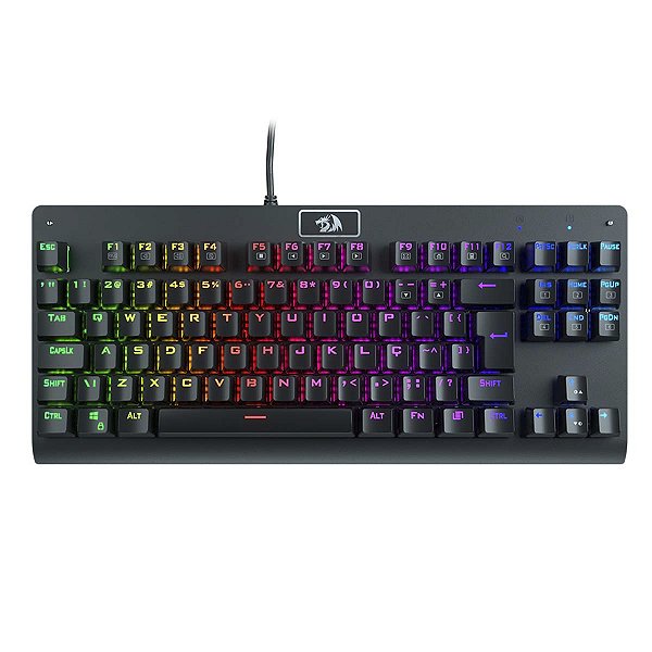 Teclado Mecanico Redragon Dark Avenger Switch Red 75% Preto
