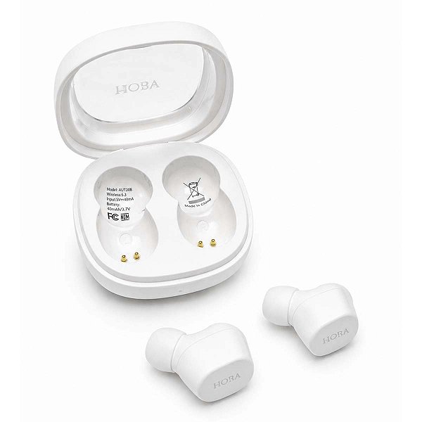 Fone De Ouvido Bluetooth Tws EarBuds 208 1Hora Branco