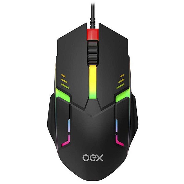 Mouse Gamer Com Fio Oex Rainbow Usb Led Ms303