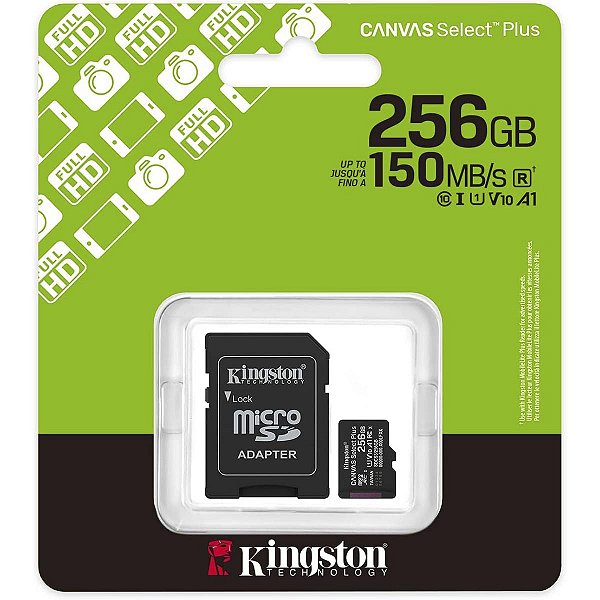 Cartão De Memória Sd Kingston Canvas Select Plus 256Gb