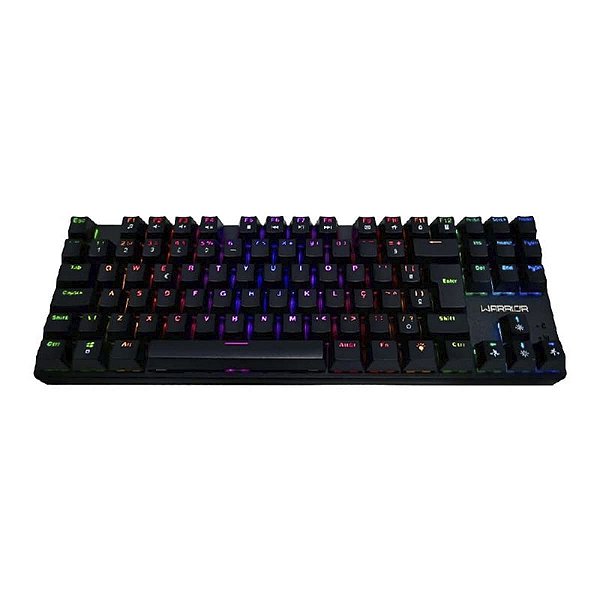 Teclado Mecânico Gamer Warrior Royal 60% Switch Blue RGB