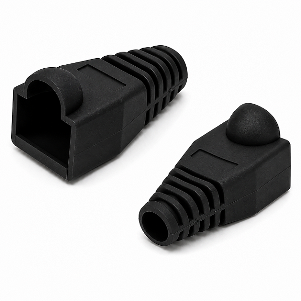 Capa RJ45 Plástica Preta Proteção Conectores De Rede Uni