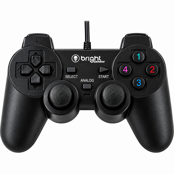 Controle Com Fio Usb 2.0 Joystick Para Pc Laptop Bright