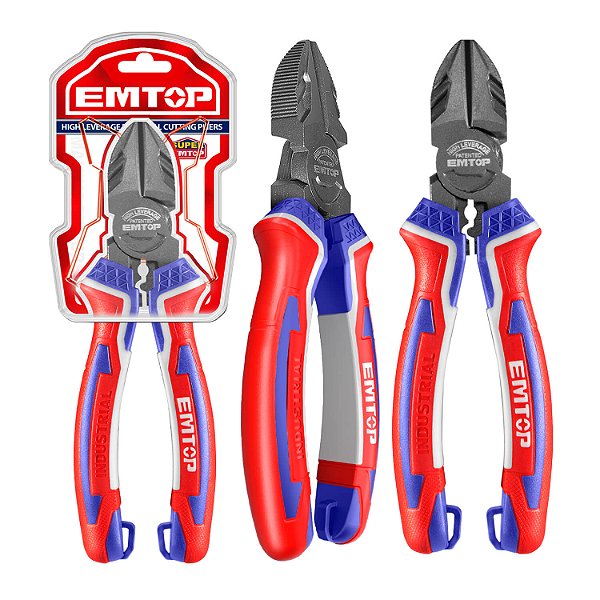Alicate Corte Diagonal Alta Alavanca Cromo Vanadio 7" Emtop