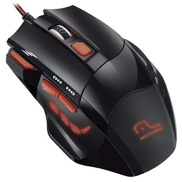 Mouse Gamer Fire Preto/Vermelho Usb Mo236 Multilaser