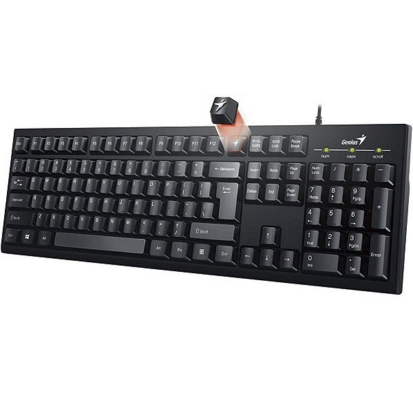 Teclado Genius Smart Kb-100 Preto Usb F1-F2 Customizavel