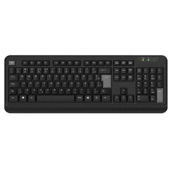 Teclado Sem Fio Pcyes Comfort Wireless 2.4 Ghz Abnt2
