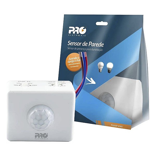 Sensor de Presença para Iluminação de Sobrepor Parede 360
