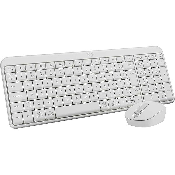 Combo Teclado e Mouse S/ Fio Logitech MK250 Bluetooth Branco