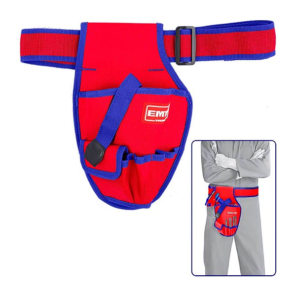 Cinto Coldre Para Furadeira Bits 29x19xm Até 8Kg Emtop