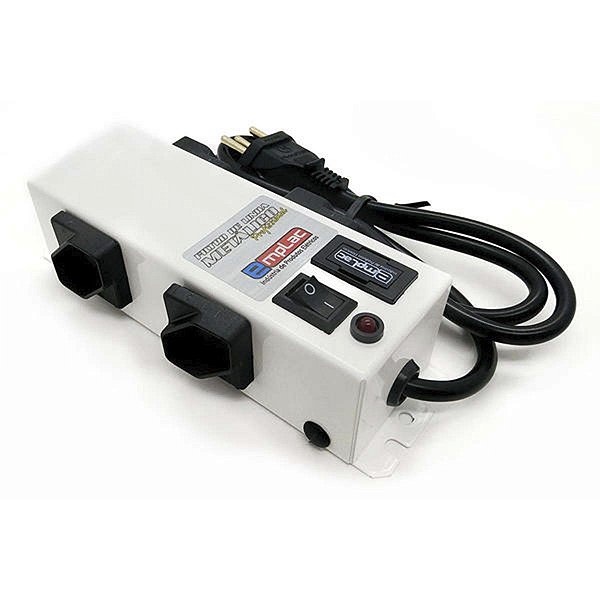 Filtro De Linha Metálico 4 Tomadas 10a Bivolt Cabo 1 Metro