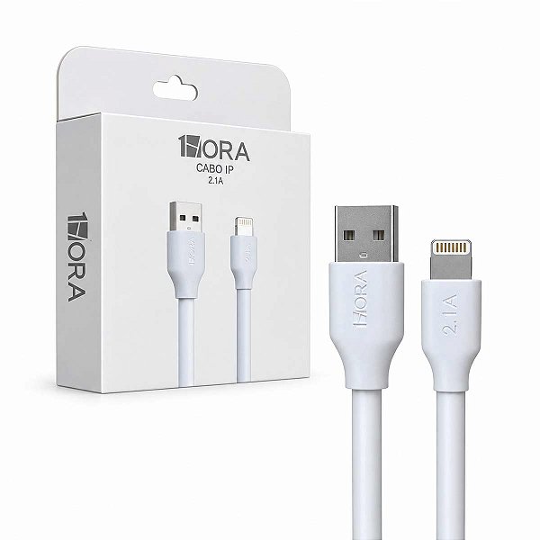 Cabo Carregador 1hora Usb A/Lightning 2.1a 1m Branco