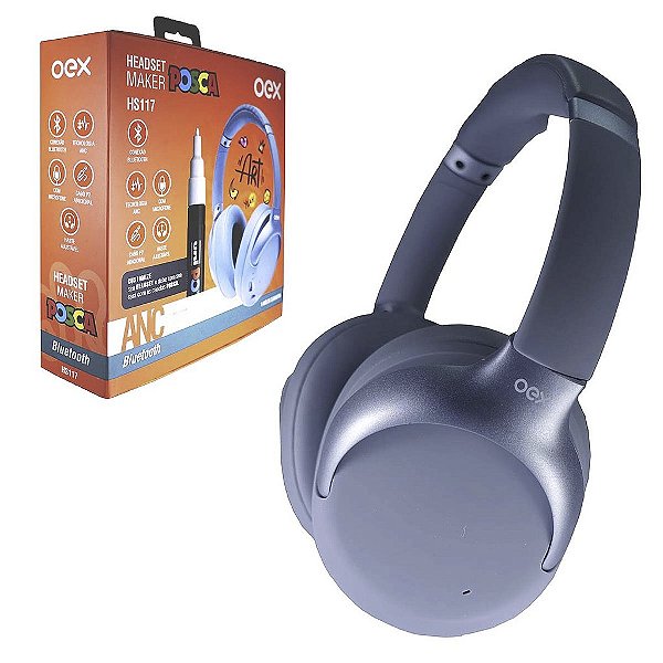Fone De Ouvido Bluetooth Oex Maker Caneta Posca Anc Ruido