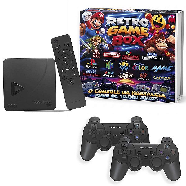 Retro Game Box 10.000 Games 2 Controles Sem Fio TvBox Apps