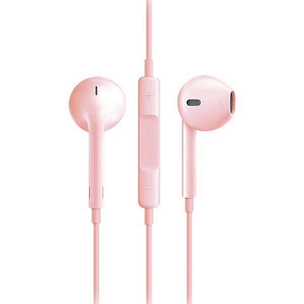 Fone De Ouvido Com Fio Colormood Fn204 Rosa Metalico Oex