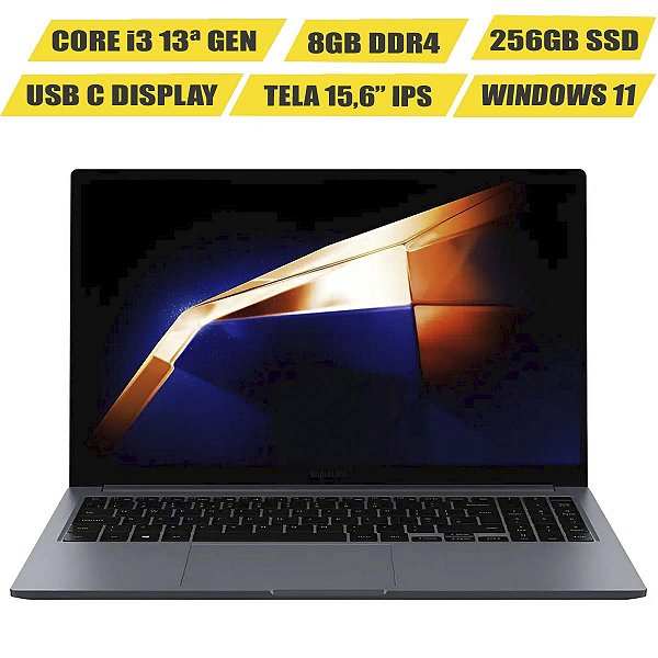 Notebook Samsung GalaxyBook 4 i3-1315U 8GB 256GB 15,6" W11