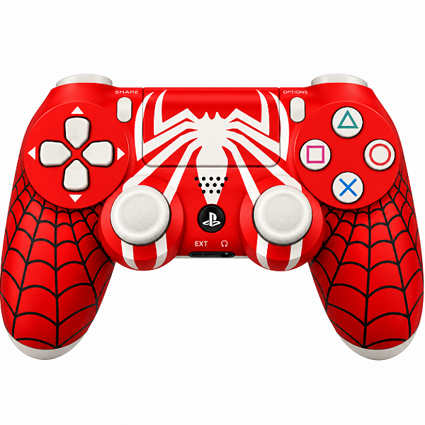 Controle Compatível Ps4 Pc Bluetooth Windows S/ fio Vermelho