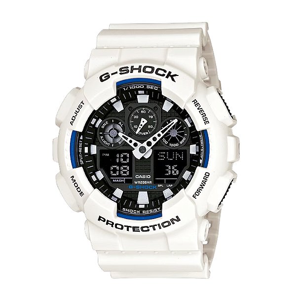 Relógio G-Shock GA-100B-7ADR Branco Azul