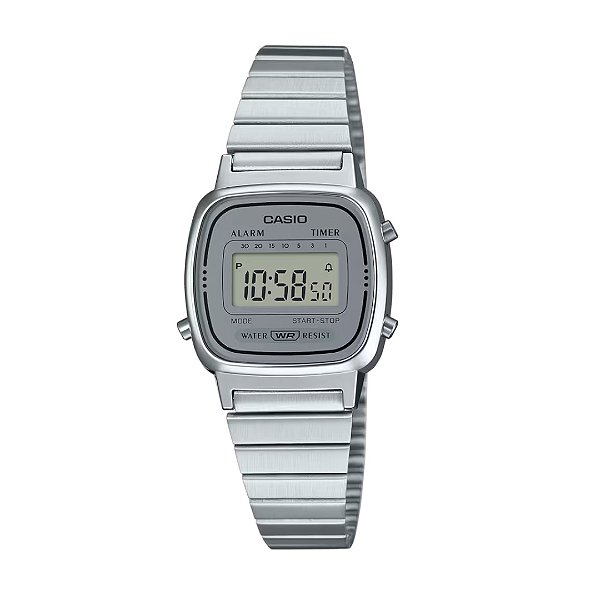 Relógio Casio Vintage Mini Cinza La670wa-7adf