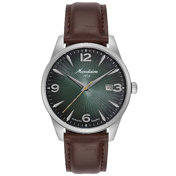 Relógio Automático Masculino Pulseira Couro Vidro de Safira 32851G0MVNC3