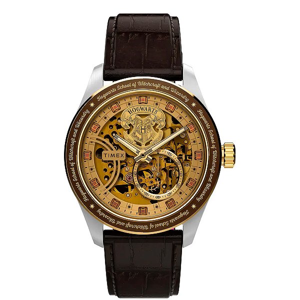 Relógio Harry Potter x Timex Waterbury Skeleton TW2Y75500
