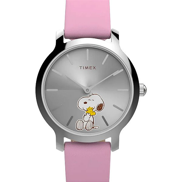 Relógio Timex Feminino Snoopy Tw2y26000 Peanuts Rosa