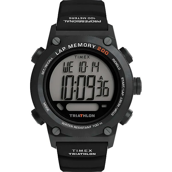 Relógio Timex Ironman Tw5m66900 Triatlon 200 Voltas