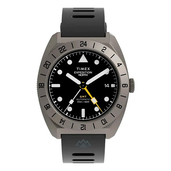 Relógio Timex Expedition Titanium Automatic Gmt Tw2w53000 Preto Cinza