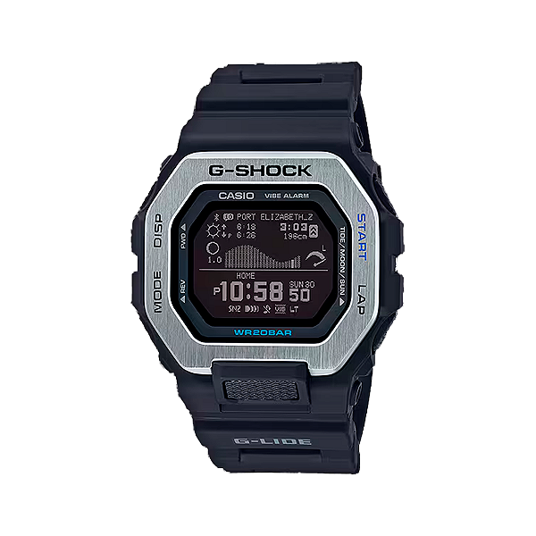 Relógio Casio G-shock G-lide Masculino Gbx-100-1dr Preto Prateado