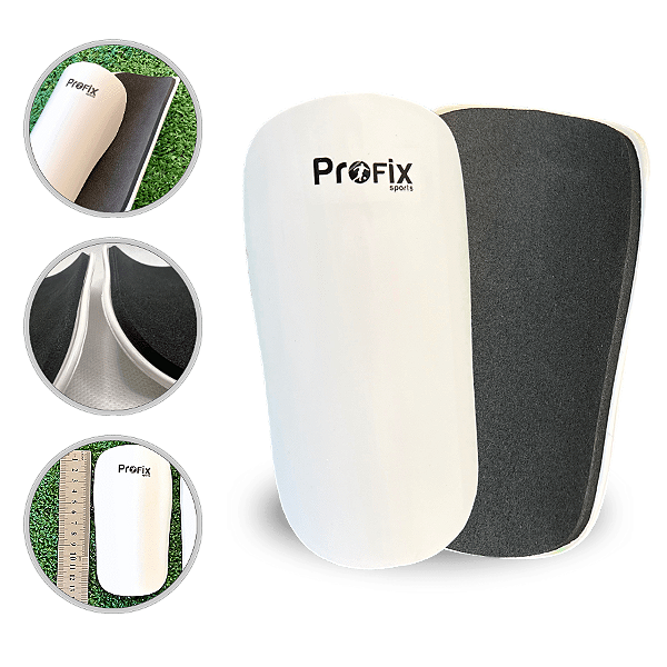 Caneleira de Futebol Simples Profix Branca